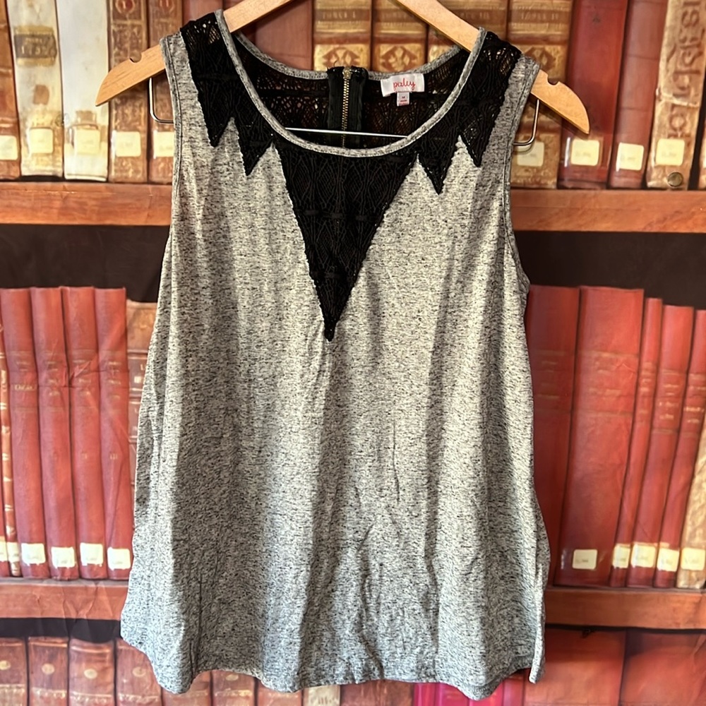 PIXLEY Banu Mesh Neckline Knit Top Medium M